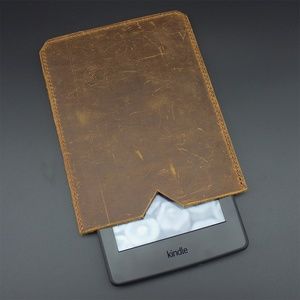 cow leather kindle sleeve with kindle paperwhite